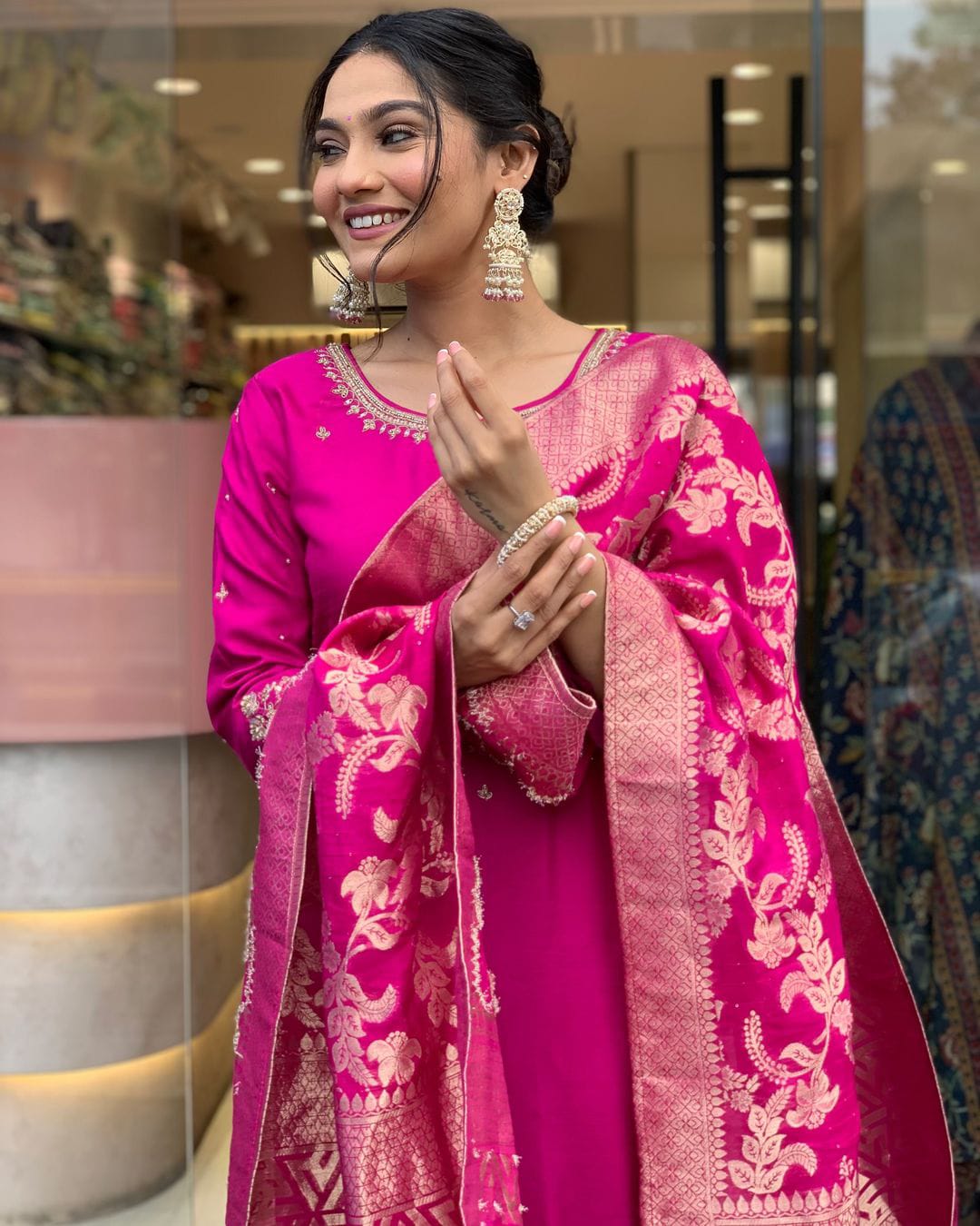 Akshar Designer Chanderi Silk Kurti With Bottom Dupatta Wholesale Price In Surat
